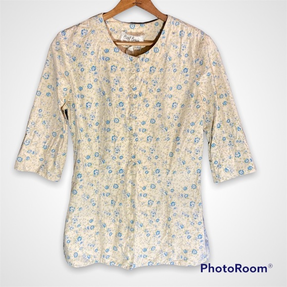 Hazel Brown Tops - Hazel Brown Floral Cotton Blouse